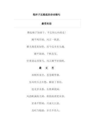 笔杆子压箱底的诗词锦句.doc