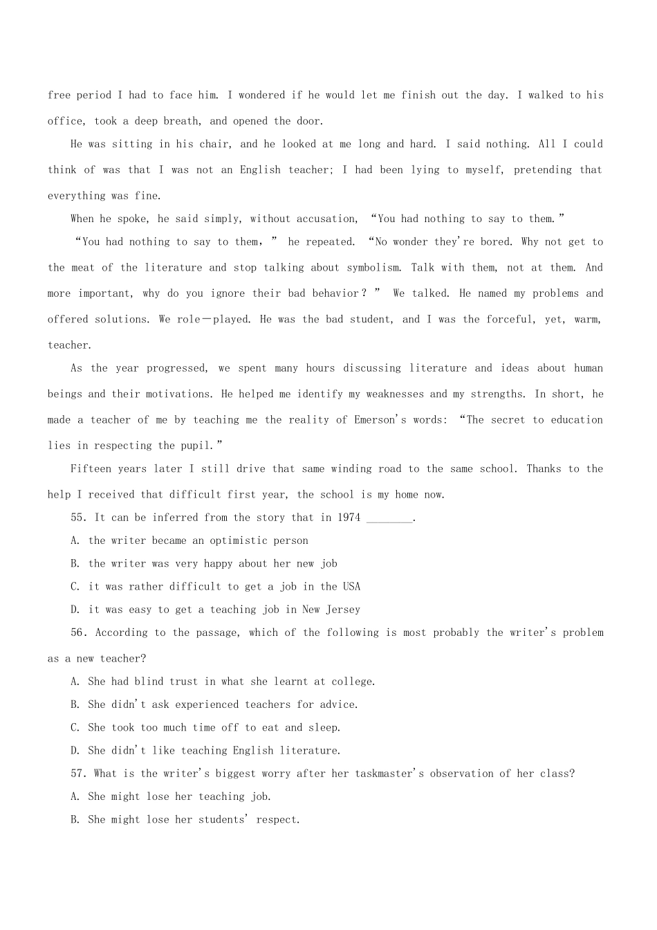 高三英语二轮突破 阅读理解特训4（含解析）.doc_第2页