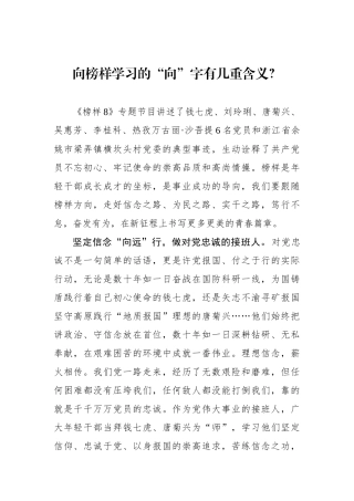 向榜样学习的“向”字有几重含义？.docx