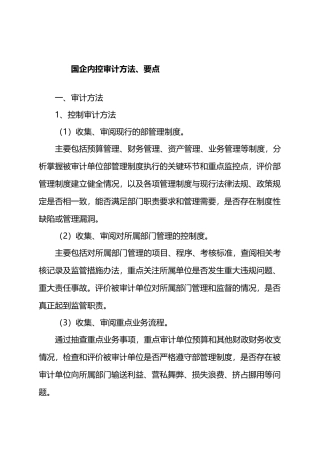 国企内控审计方法、要点.docx