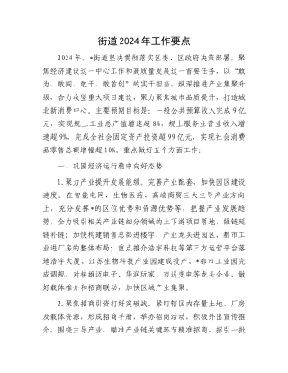 街道2024年工作要点.docx