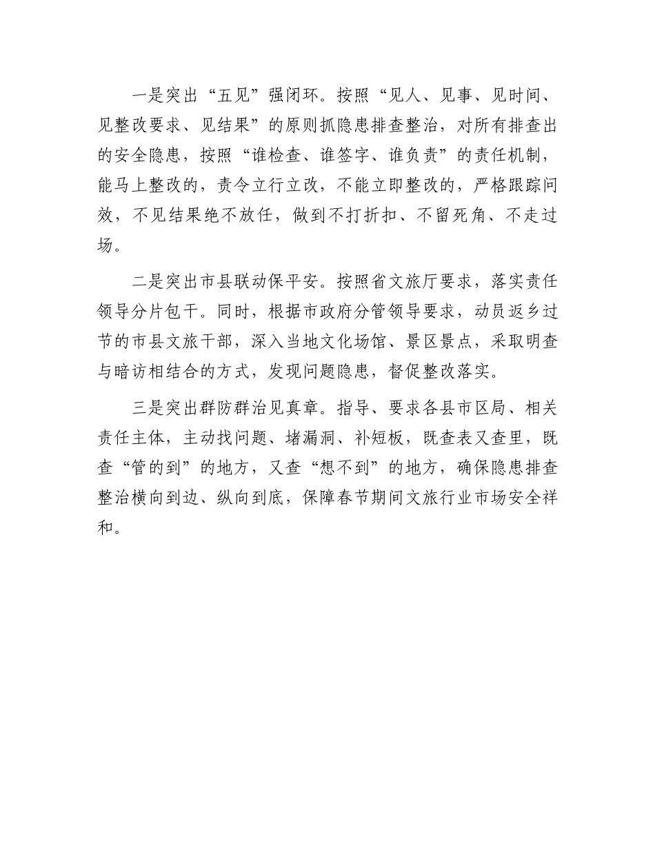 春节期间文化旅游行业安全生产工作汇报.docx_第3页