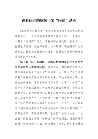 调查研究的脑袋里要“问题”满满.docx