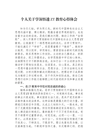 个人关于学深悟透主题教育心得体会.docx