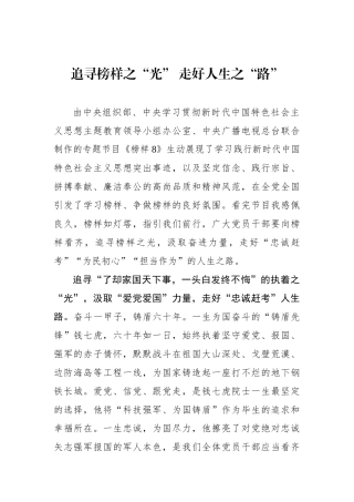 追寻榜样之“光” 走好人生之“路”.docx