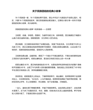 关于民族团结的经典小故事.docx