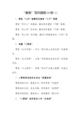 “聚焦”写作提纲30例11.docx