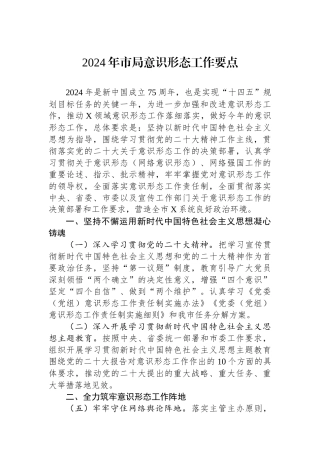 2024年市局意识形态工作要点.docx