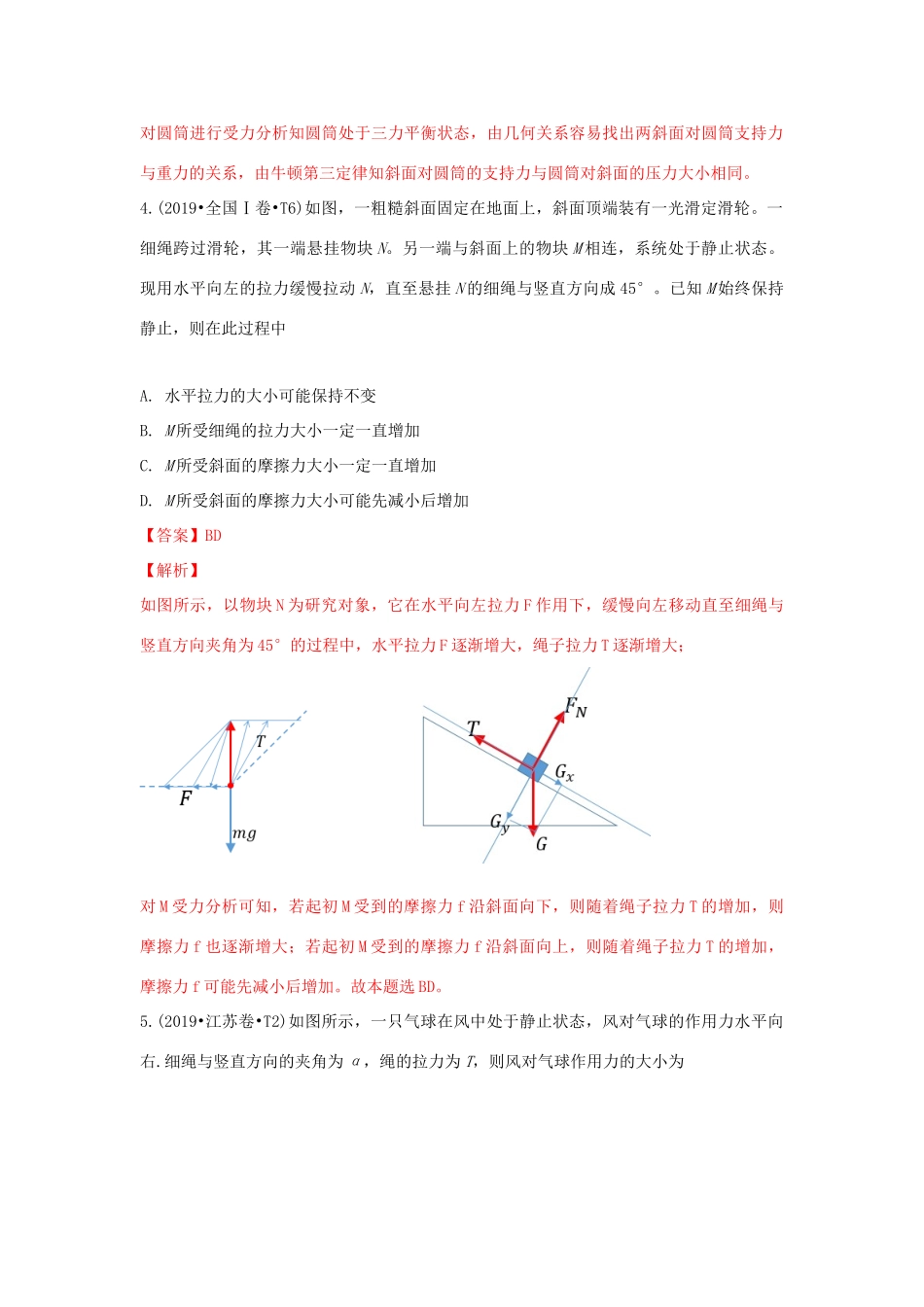十年高考物理真题分类汇编 专题03 相互作用（含解斩）-人教版高三全册物理试题.doc_第3页