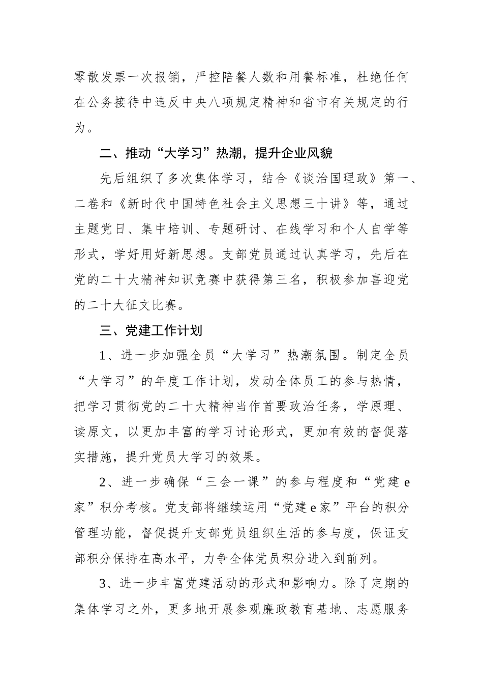 XX年公司党支部工作总结.docx_第3页