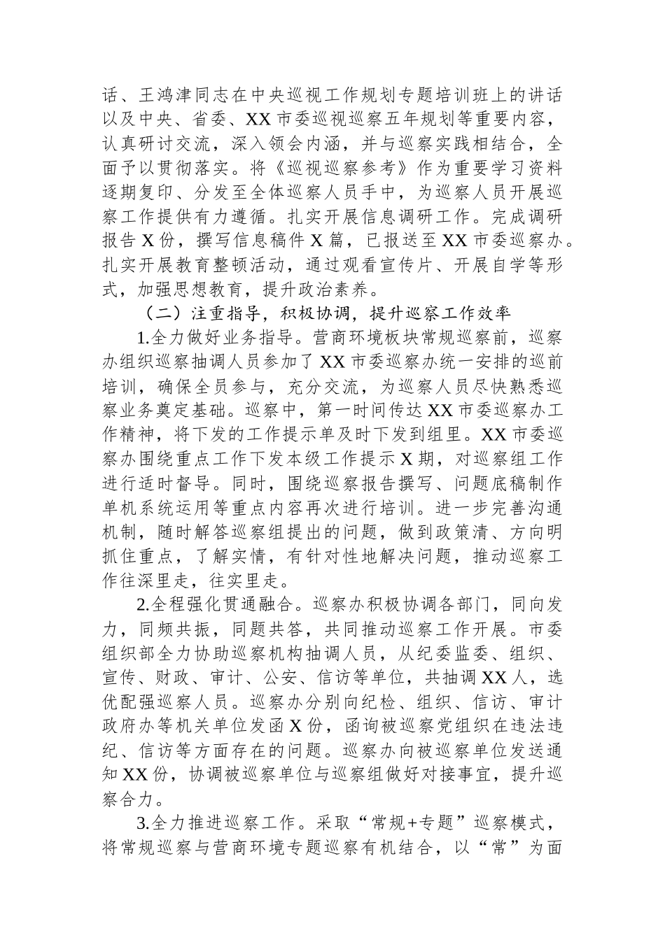 XX市2023年巡察工作总结及2024年工作计划.docx_第2页