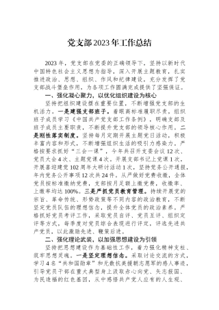 党支部2023年工作总结.docx