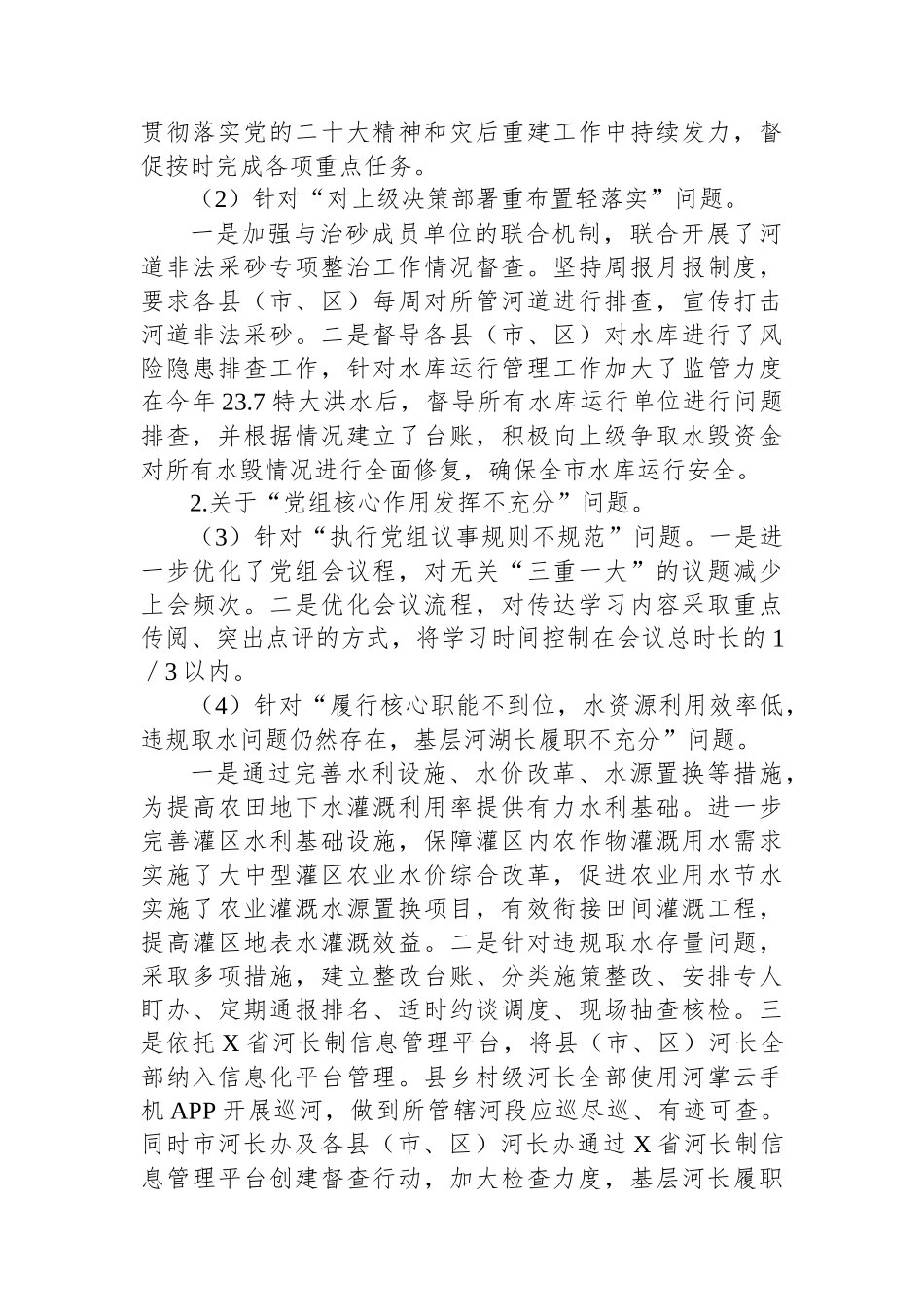 市水利局党组关于巡察整改进展情况的报告.docx_第2页