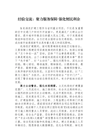 经验交流：聚力服务保障强化便民利企.docx