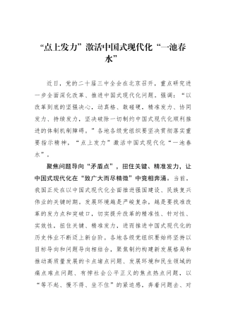 “点上发力”激活中国式现代化“一池春水”.docx
