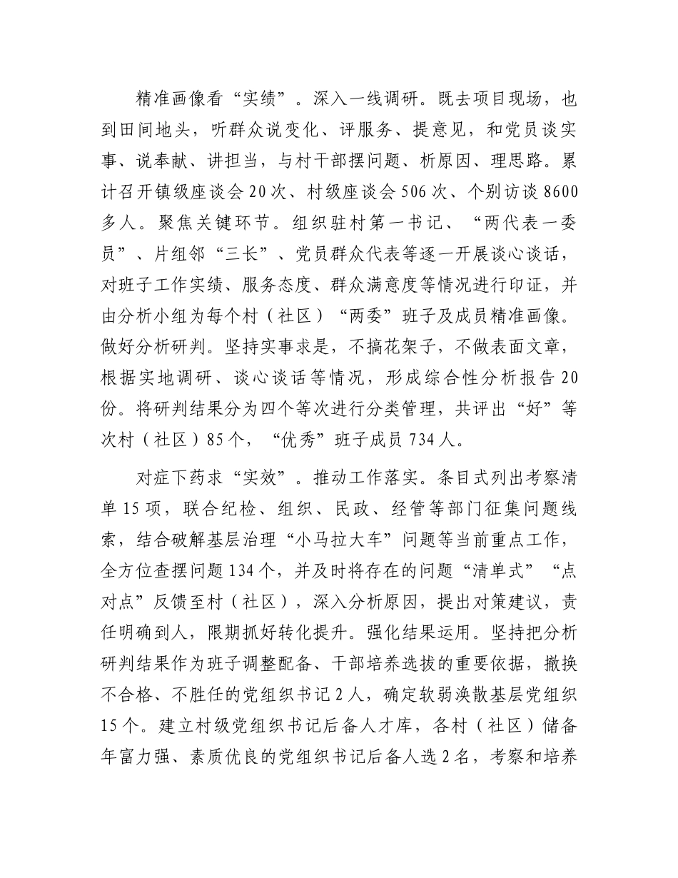 在全市村级班子届中分析研判工作推进会上的汇报发言.docx_第2页