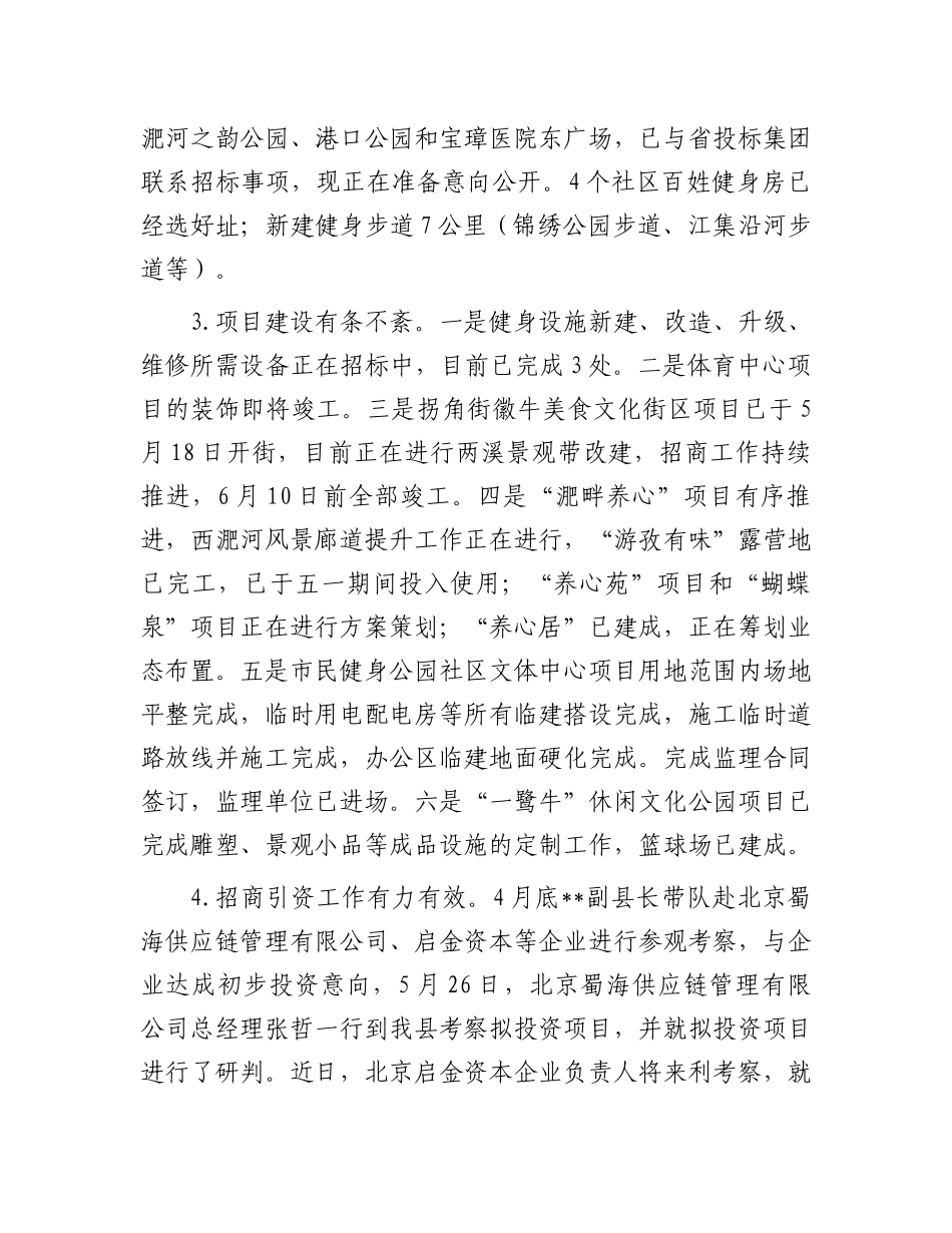 县文化旅游体育局2024年上半年工作总结和下半年工作安排.docx_第3页