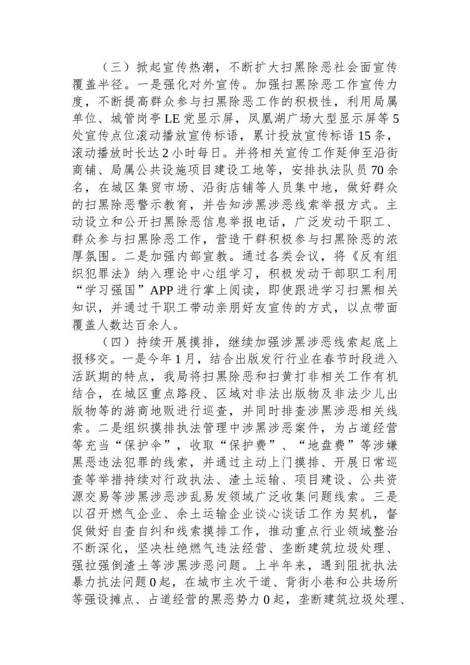 2024年上半年扫黑除恶斗争工作总结.docx_第2页