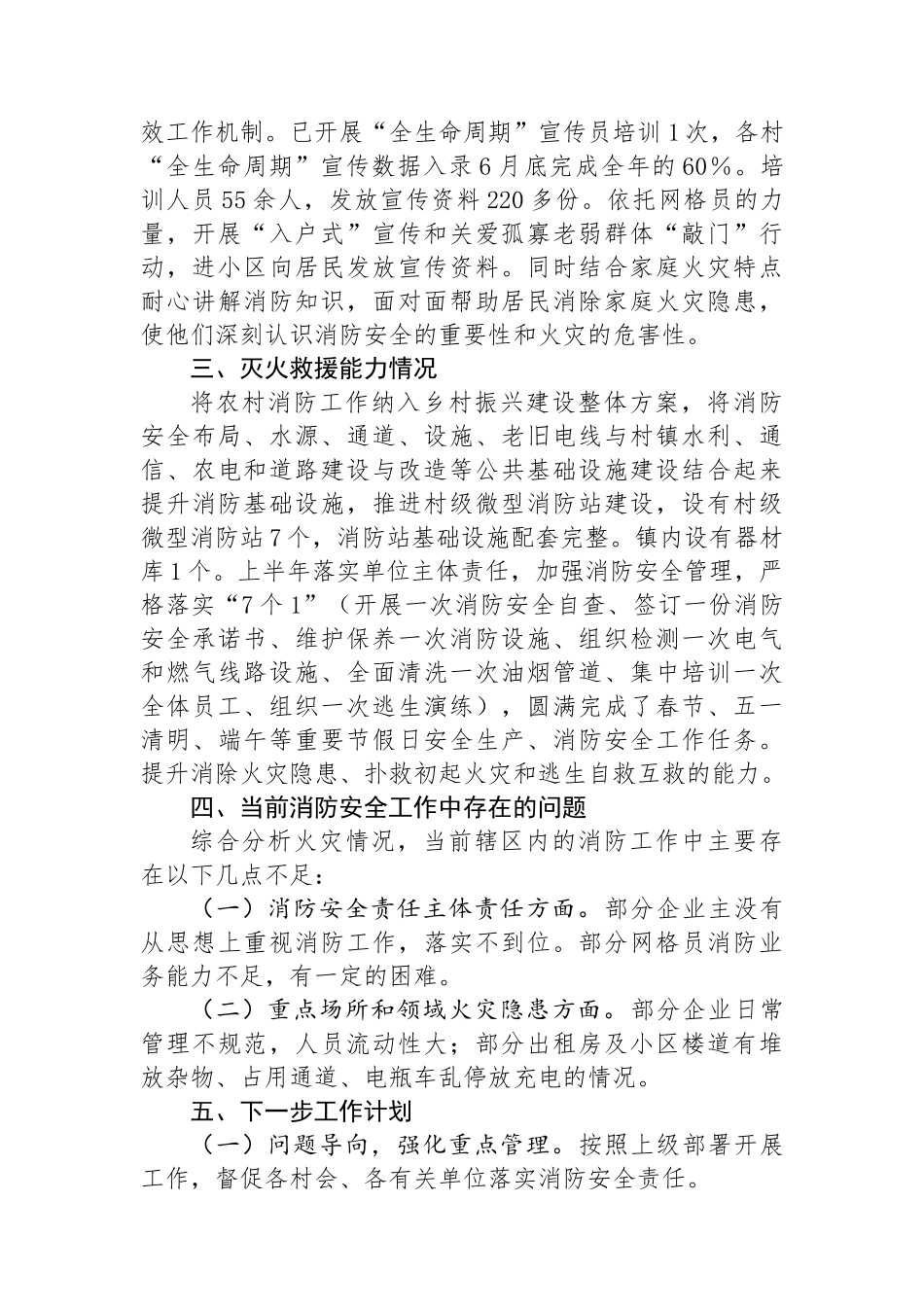 镇人民政府2024上半年消防安全形势分析报告.docx_第3页