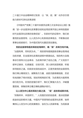 二十届三中全会精神研讨发言.docx
