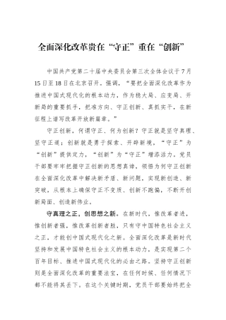 全面深化改革贵在“守正”重在“创新”.docx