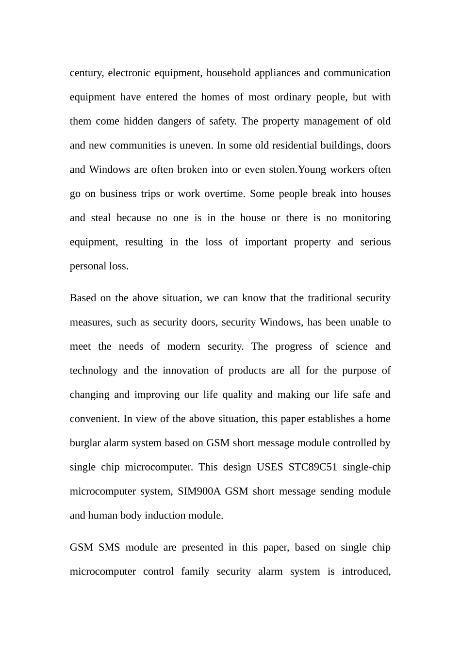 基于单片机控制的GSM短信模块家庭防盗报警系统设计和实现 自动化工程专业.docx_第3页