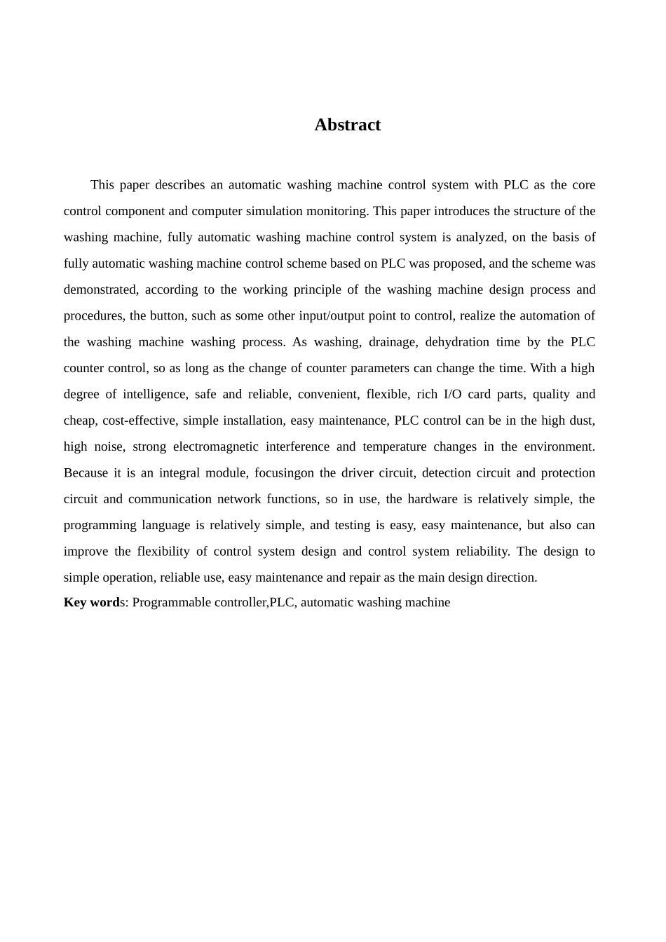 全自动洗衣机控制系统设计和实现   机械制造及其自动化专业.doc_第3页