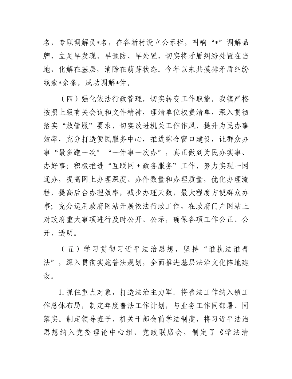 乡镇2023年度法治政府建设情况的报告.docx_第3页