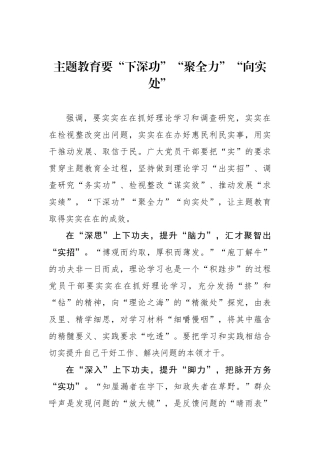 主题教育要“下深功”“聚全力”“向实处”.docx
