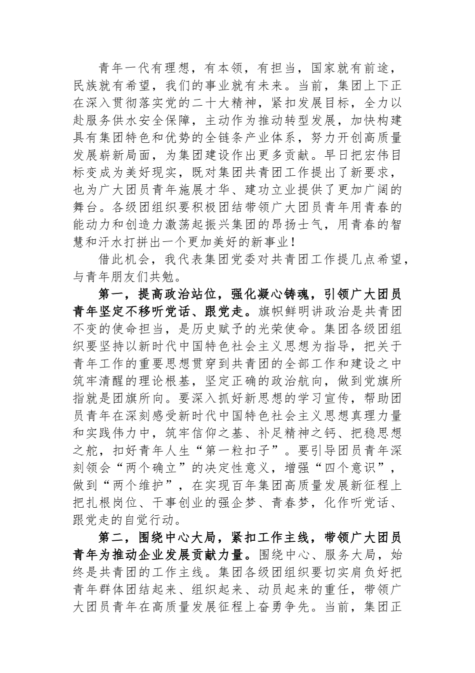 在集团公司共青团第三次代表大会上的讲话.docx_第2页