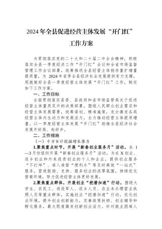 2024年全县促进经营主体发展“开门红”工作方案.docx