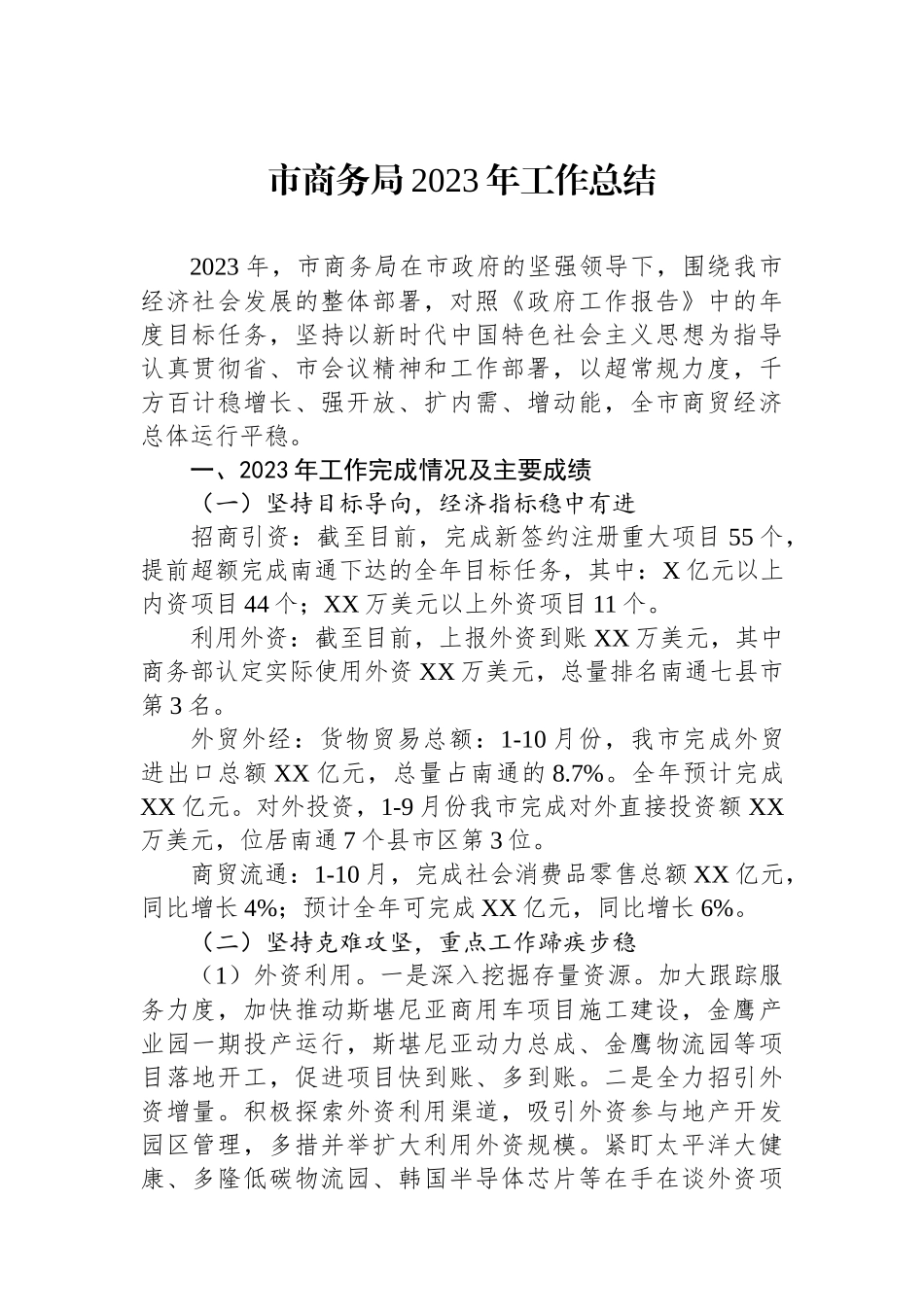 商务局2023年度工作总结汇编（5篇）.docx_第2页