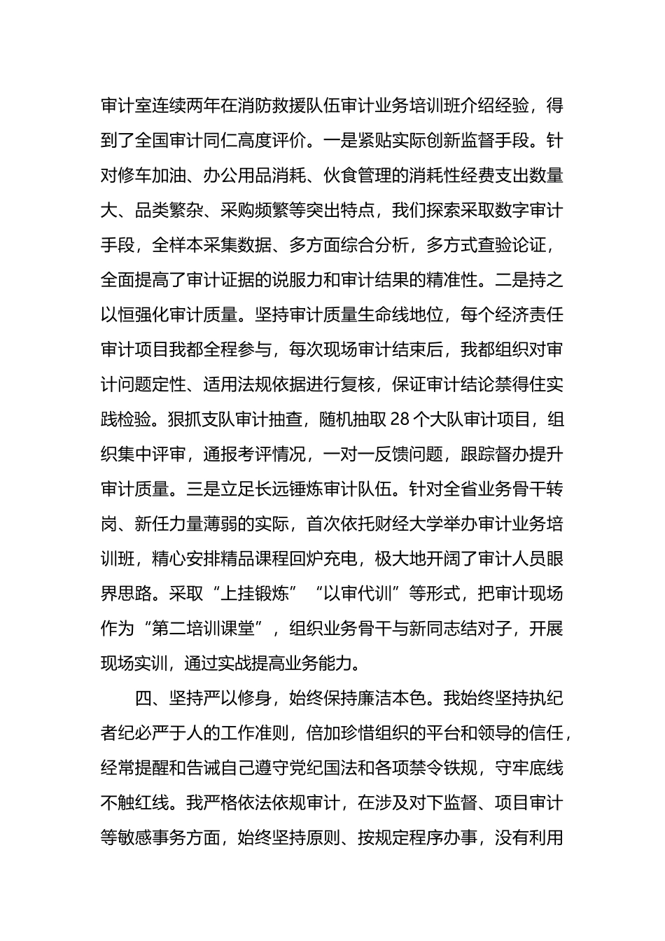 审计部门主任述职述廉发言.docx_第3页