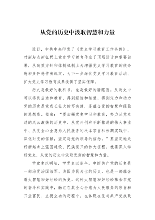 从党的历史中汲取智慧和力量.docx
