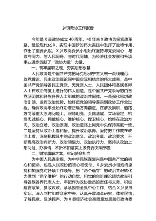 乡镇政协工作报告.docx