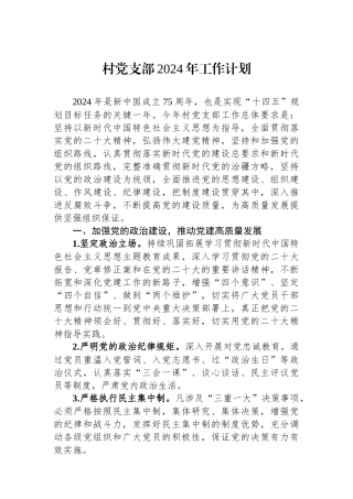 村党支部2024年工作计划.docx