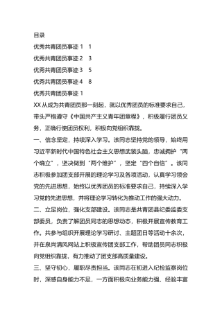 优秀共青团员事迹汇编.docx