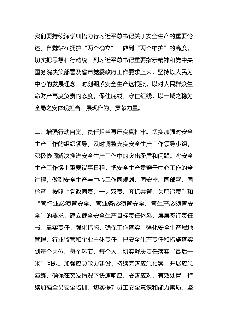 2024年理论学习中心组专题研讨发言材料（安全生产）.docx_第2页