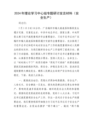 2024年理论学习中心组专题研讨发言材料.docx