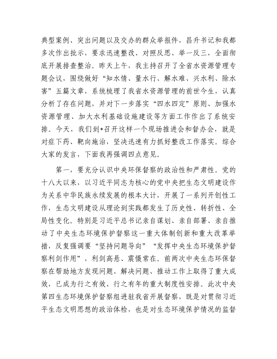 在生态环境保护督察典型案例整改现场推进会议上的讲话.docx_第2页