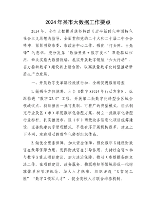 2024年某市大数据工作要点.docx