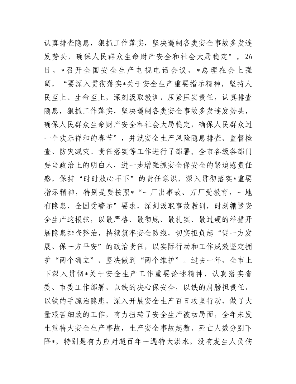副省级城市市委书记在市安委会2024年第一次会议上的讲话.docx_第3页