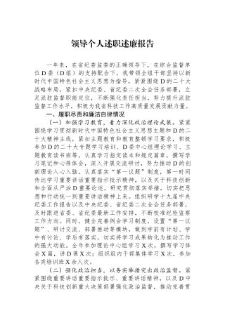 领导个人述职述廉报告.docx