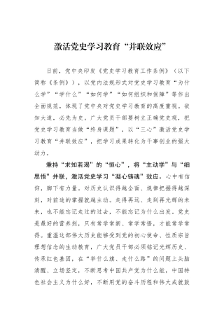 激活党史学习教育“并联效应”.docx