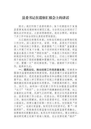 县委书记在巡察汇报会上的讲话.docx