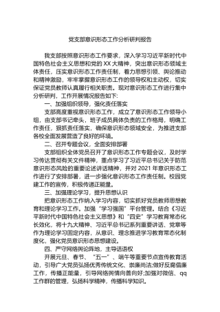 党支部意识形态工作分析研判报告.docx