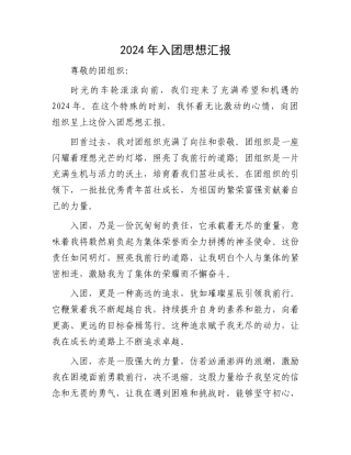 2024年入团思想汇报.docx