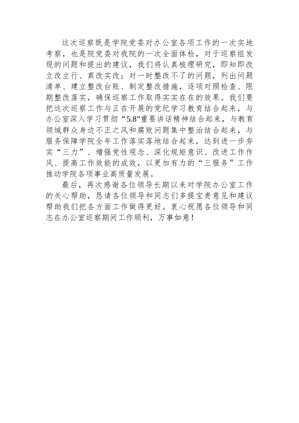 高校党政办在院内巡察动员会上的表态发言.docx_第3页