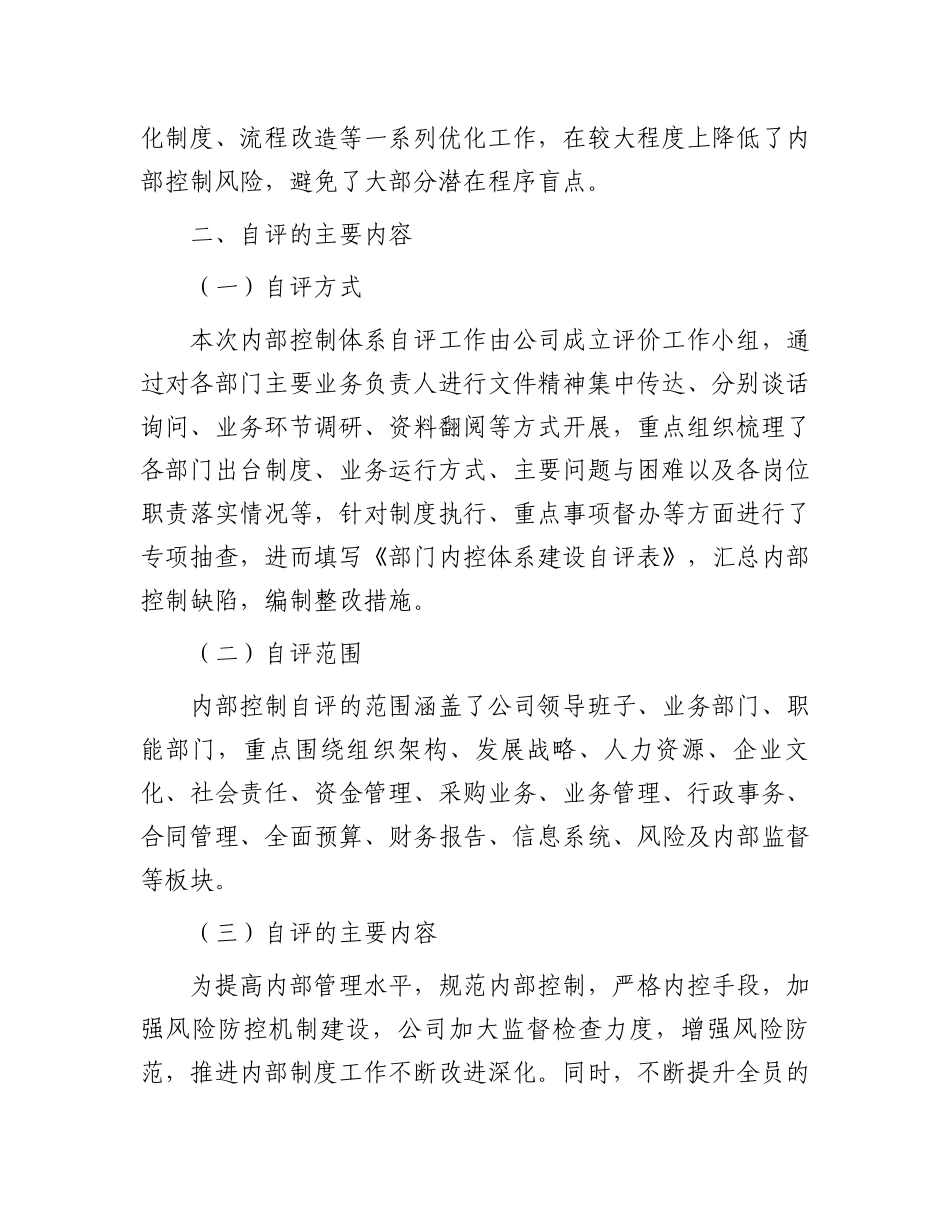 公司年度内部控制体系建设自评报告.docx_第3页