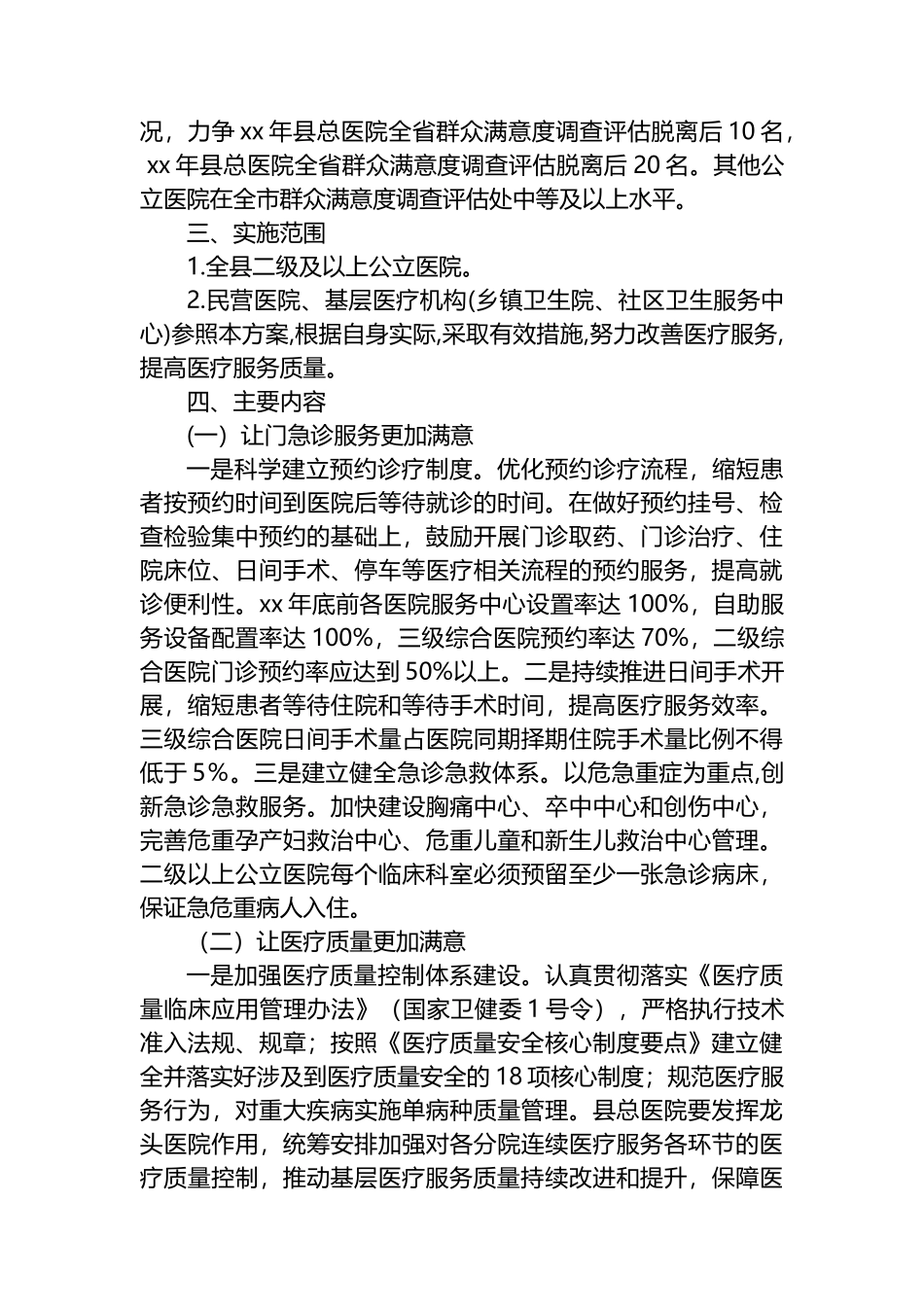 全县医疗机构“改善医疗服务提升群众满意度”专项活动工作方案.docx_第2页